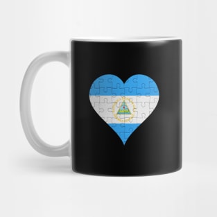 Nicaraguan Jigsaw Puzzle Heart Design - Gift for Nicaraguan With Nicaragua Roots Mug